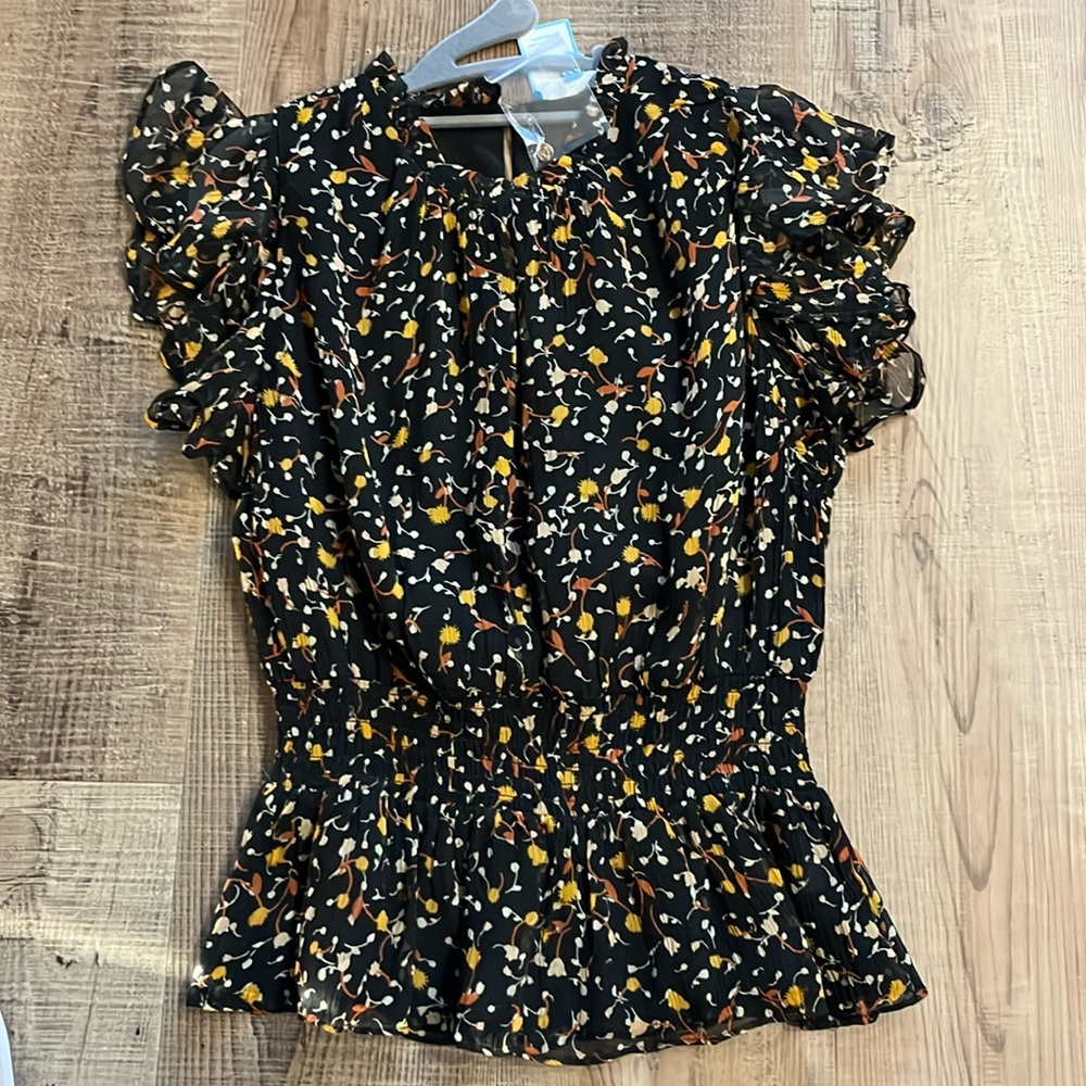 NWT Draper James floral blouse XS